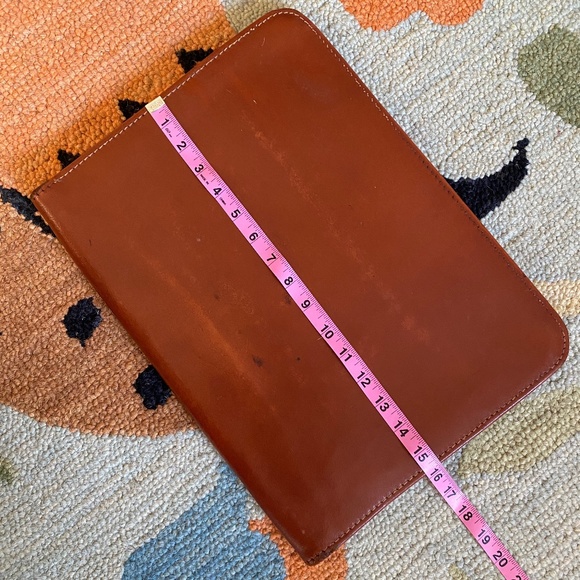 VTG I Lifton I Deep Buff Split Cowhide Leather Zipper Portfolio Underarm Case - Picture 8 of 16
